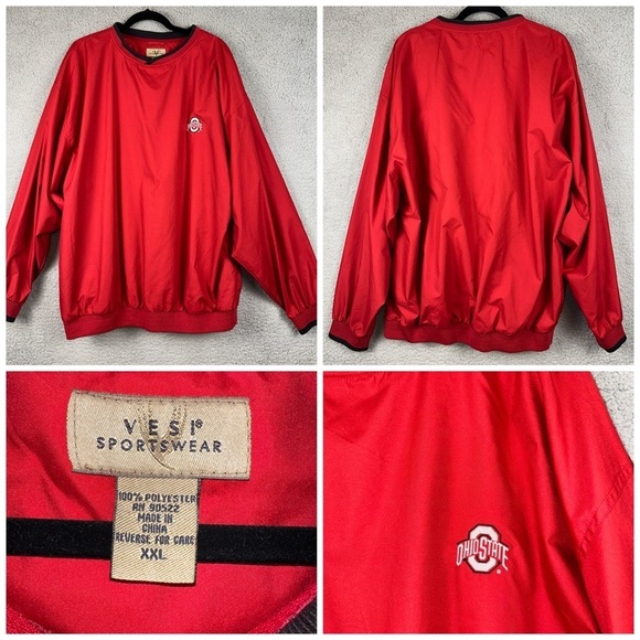 Vesi Sportswear The Ohio State Windbreaker Men Pullover Jacket Size XXL Athletic - Picture 6 of 10
